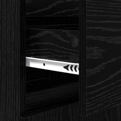 vidaXL Sideboard mit Schubladen Schwarz Eichen-Optik 40 x 35 x 70 cm