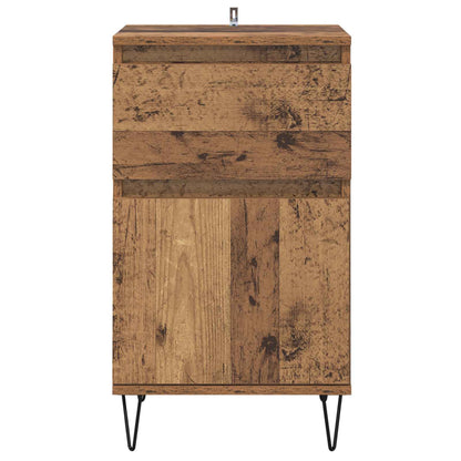vidaXL Sideboard mit Schubladen Altholz 35 x 40 x 70 cm Holzwerkstoff