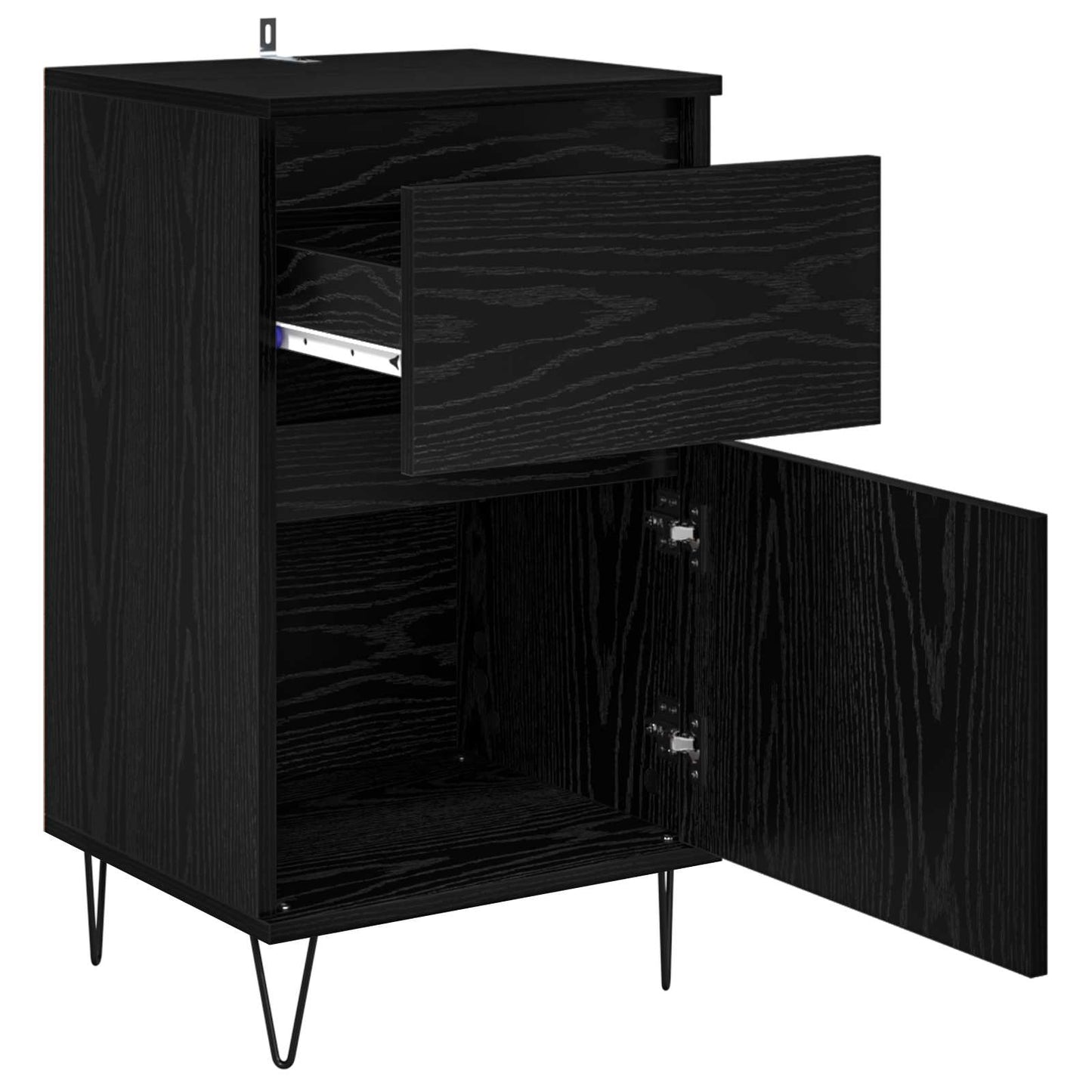 vidaXL Sideboard Schwarz Eichen-Optik 35 x 40 x 70 cm Holzwerkstoff