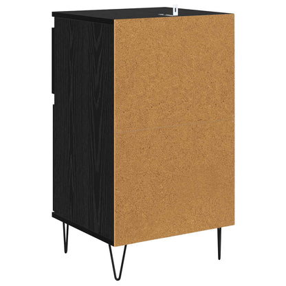 vidaXL Sideboard Schwarz Eichen-Optik 35 x 40 x 70 cm Holzwerkstoff