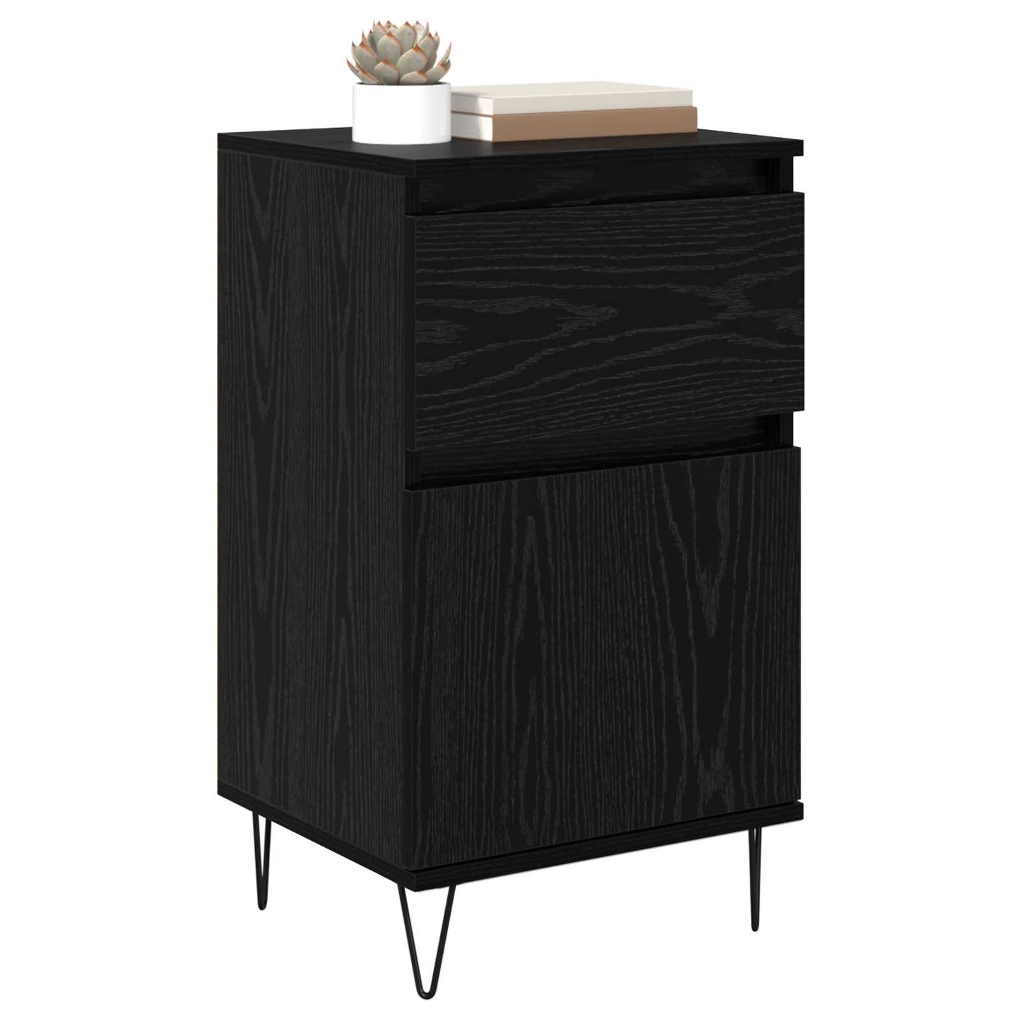 vidaXL Sideboard Schwarz Eichen-Optik 35 x 40 x 70 cm Holzwerkstoff
