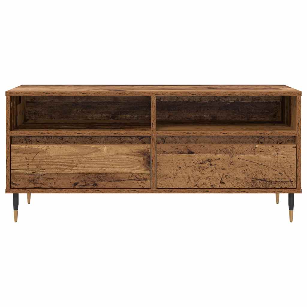 vidaXL TV-Schränk Altholz 100 x 34,5 x 44,5 cm Verbundholz und Eisen
