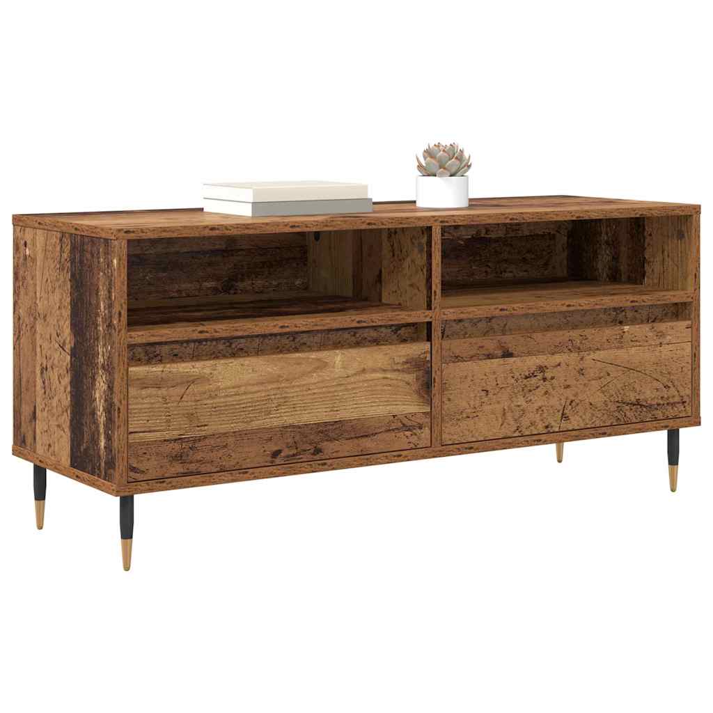 vidaXL TV-Schränk Altholz 100 x 34,5 x 44,5 cm Verbundholz und Eisen