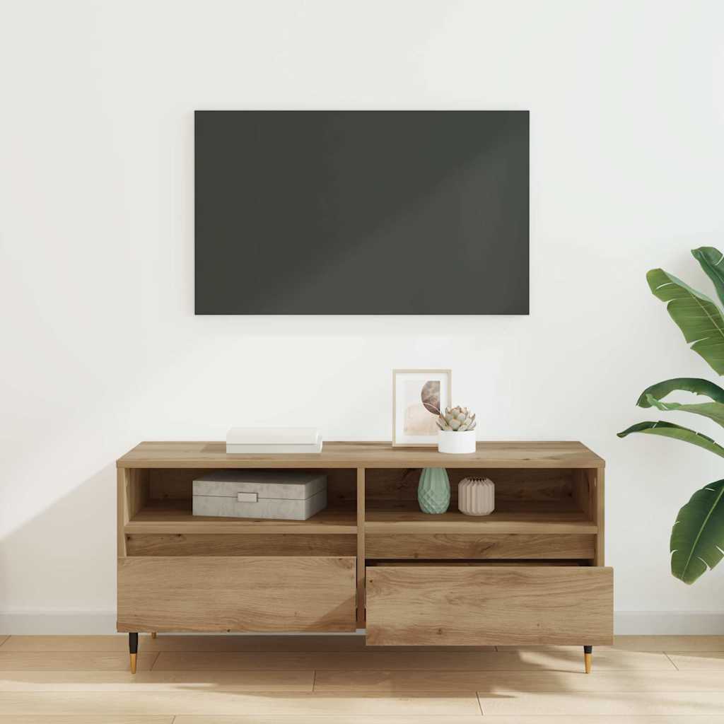 TV-Schränk mit Schubladen Artisan-Eiche 100 x 34,5 x 44,5 cm