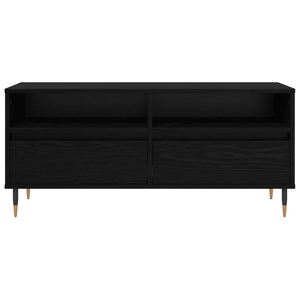 TV-Schränk Schwarz Eichen-Optik 100 x 34,5 x 44,5 cm