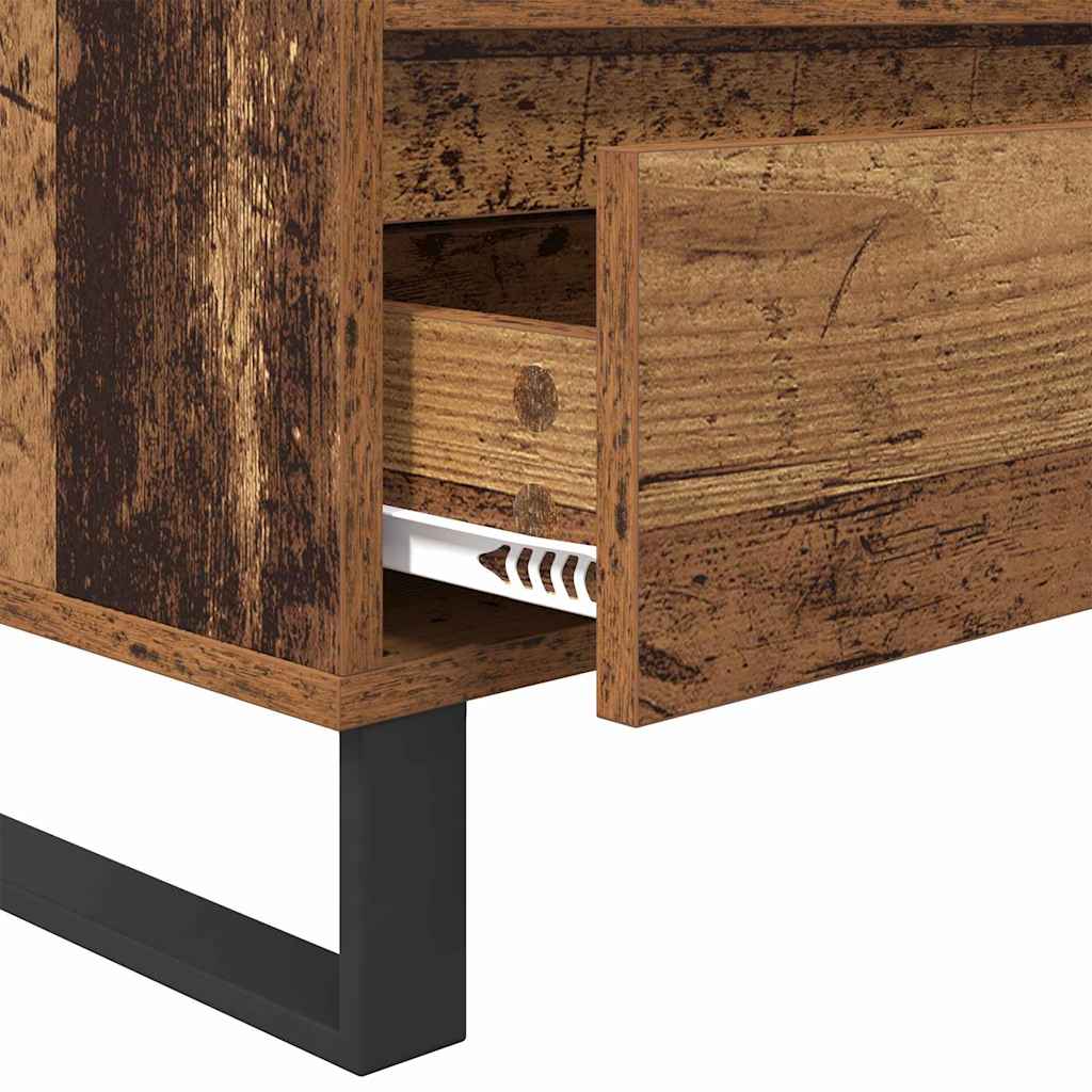 vidaXL TV-Schränk Altholz 100 x 34,5 x 44,5 cm Verbundholz und Eisen