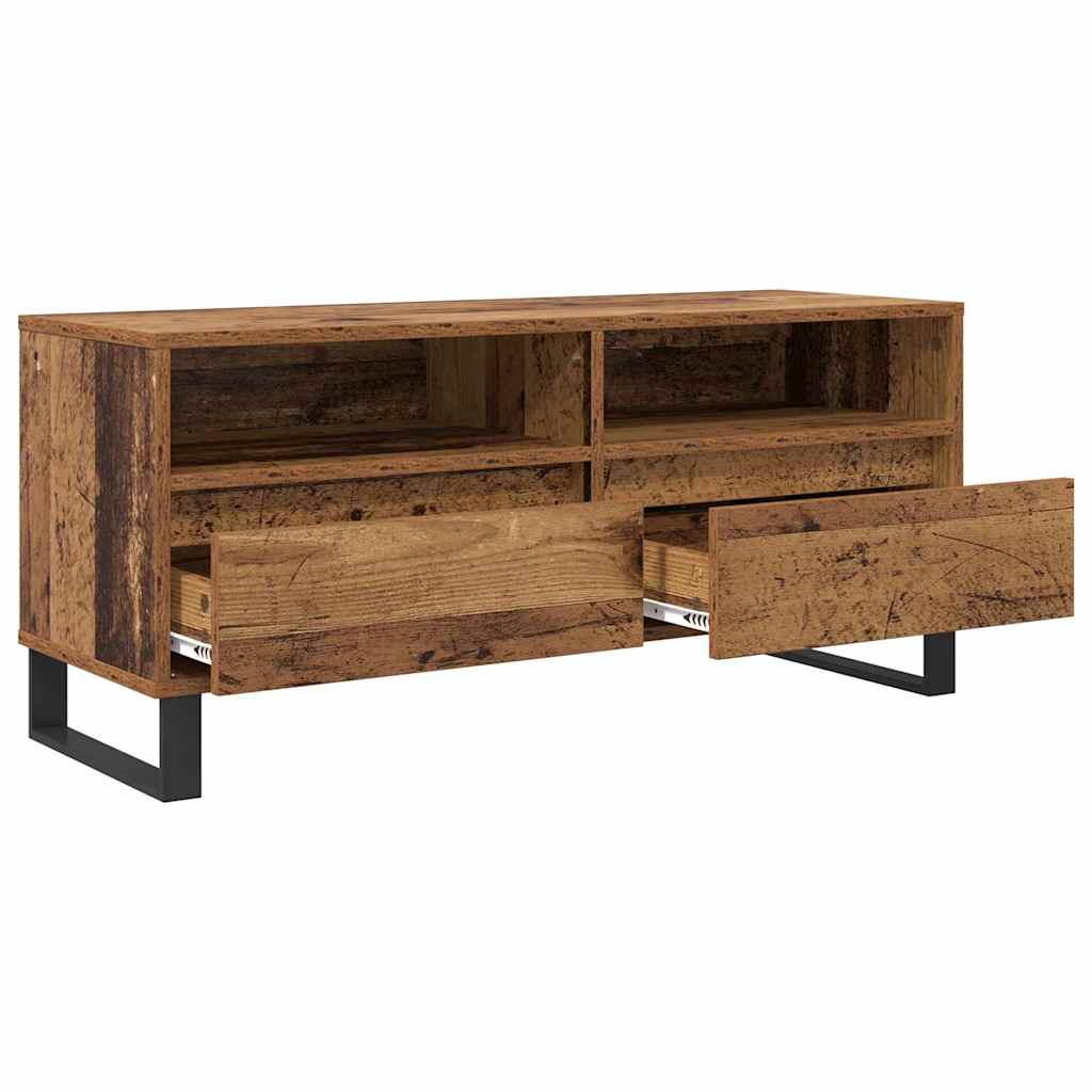 vidaXL TV-Schränk Altholz 100 x 34,5 x 44,5 cm Verbundholz und Eisen
