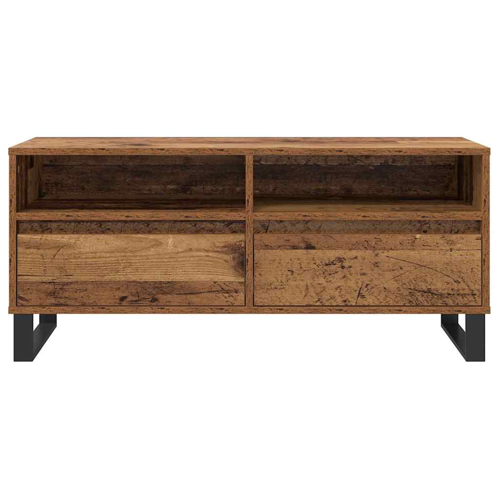 vidaXL TV-Schränk Altholz 100 x 34,5 x 44,5 cm Verbundholz und Eisen