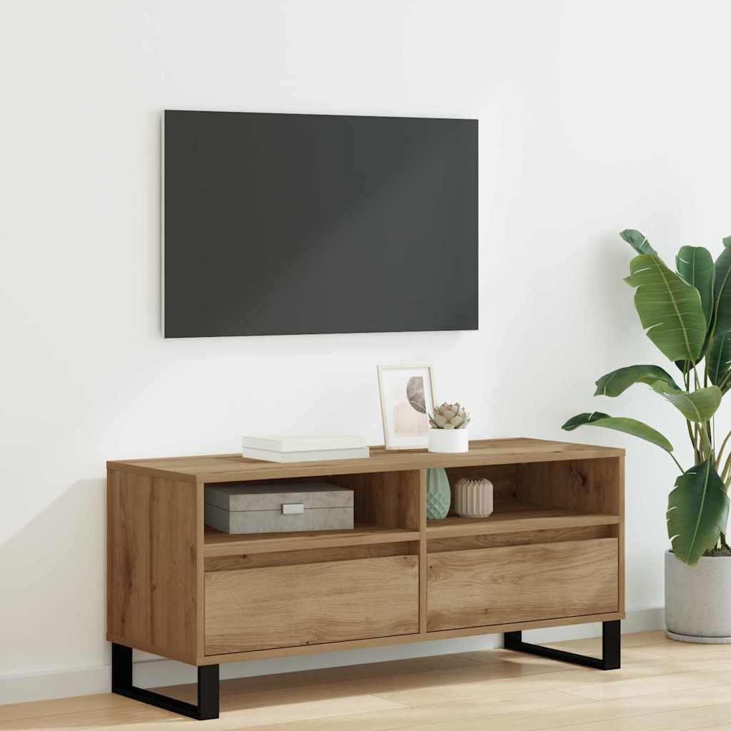 vidaXL TV-Schränk mit Schubladen Artisan-Eiche 100 x 34,5 x 44,5 cm