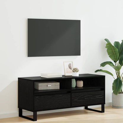 vidaXL TV-Schränk Schwarz Eichen-Optik 100 x 34,5 x 44,5 cm
