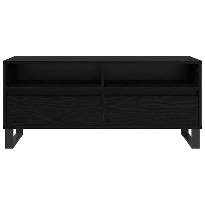 vidaXL TV-Schränk Schwarz Eichen-Optik 100 x 34,5 x 44,5 cm