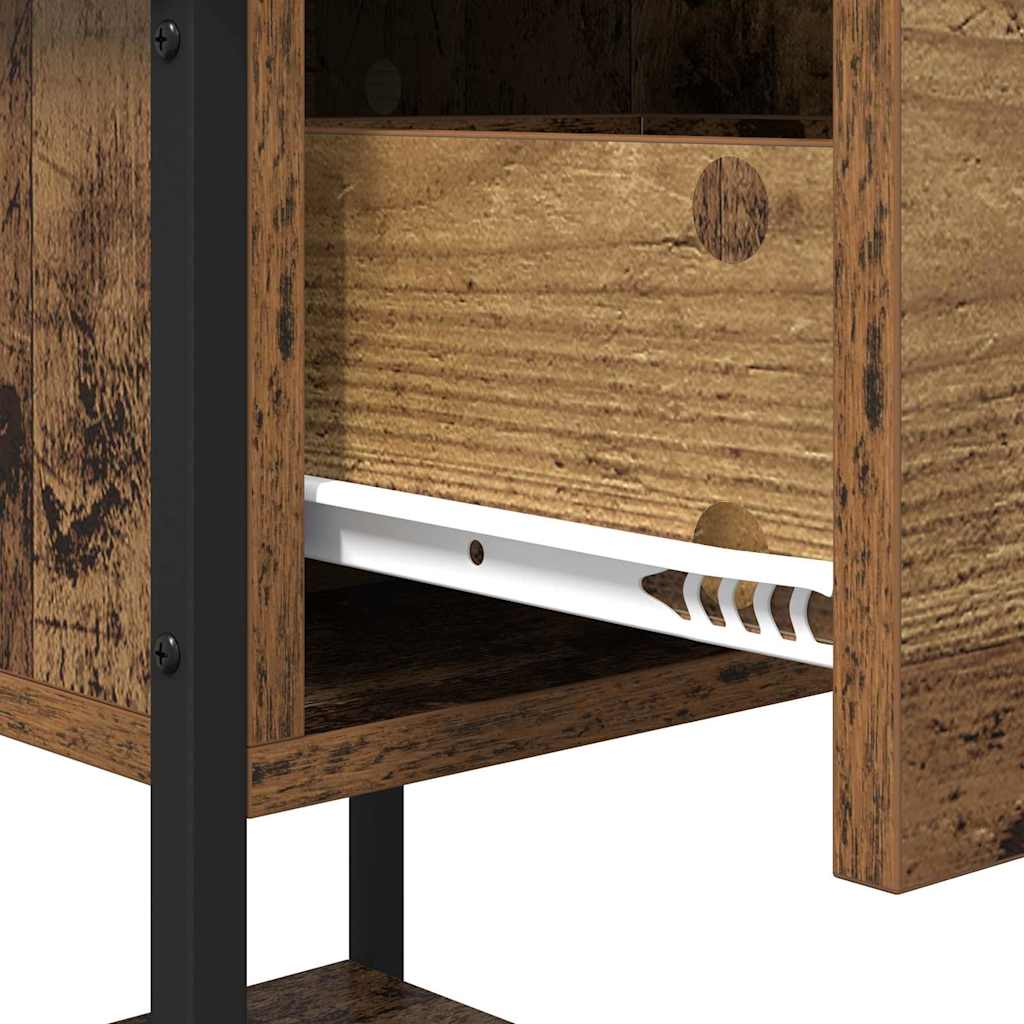 vidaXL Nachttisch Altholz 34 x 35,5 x 45 cm Holzwerkstoff