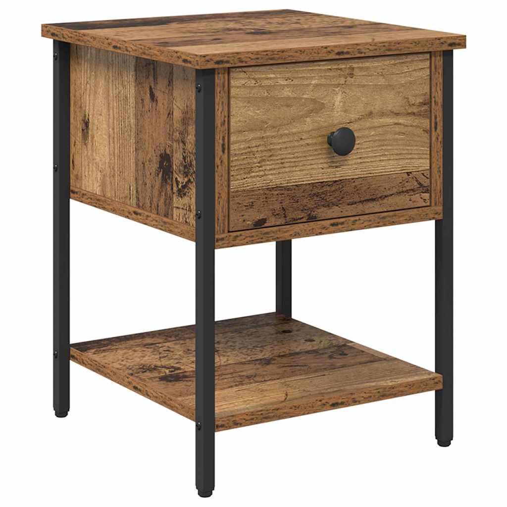 vidaXL Nachttisch Altholz 34 x 35,5 x 45 cm Holzwerkstoff