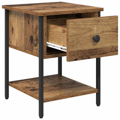 vidaXL Nachttisch Altholz 34 x 35,5 x 45 cm Holzwerkstoff