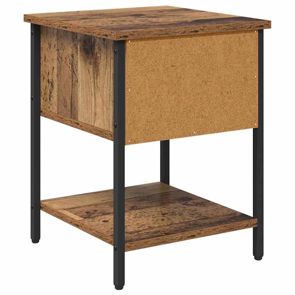 vidaXL Nachttisch Altholz 34 x 35,5 x 45 cm Holzwerkstoff