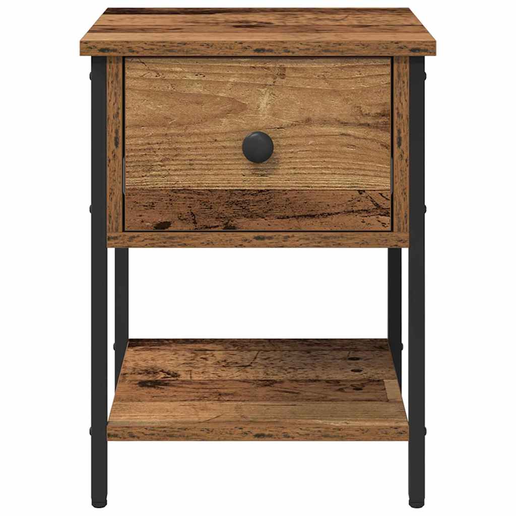 vidaXL Nachttisch Altholz 34 x 35,5 x 45 cm Holzwerkstoff