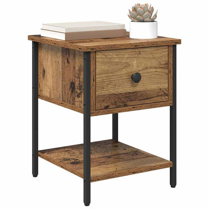 vidaXL Nachttisch Altholz 34 x 35,5 x 45 cm Holzwerkstoff