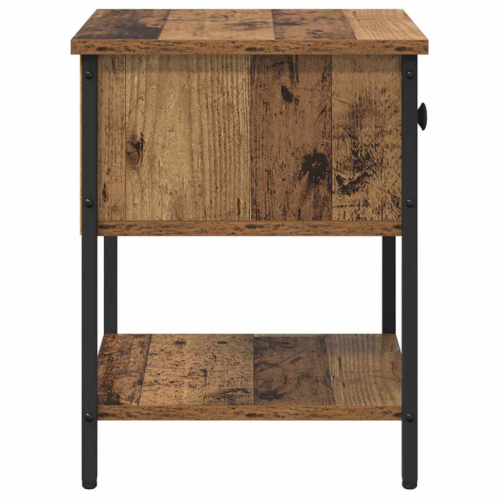 vidaXL Nachttisch Altholz 34 x 35,5 x 45 cm Holzwerkstoff