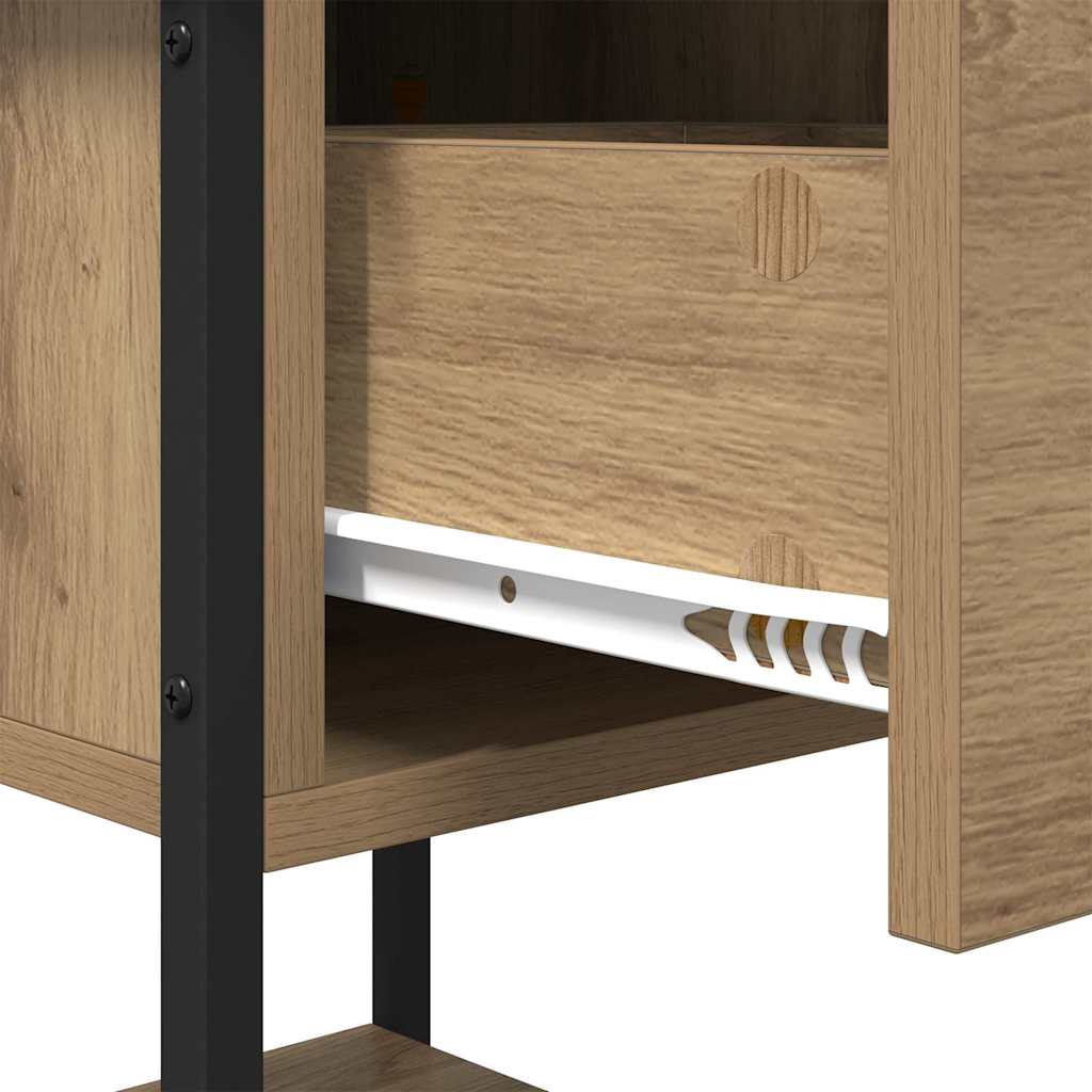 vidaXL Nachttisch 2 pcs Artisan-Eiche 34 x 35,5 x 45 cm Holzwerkstoff