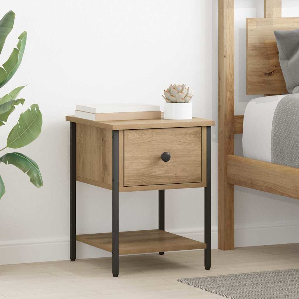 vidaXL Nachttisch 2 pcs Artisan-Eiche 34 x 35,5 x 45 cm Holzwerkstoff