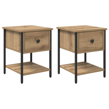 vidaXL Nachttisch 2 pcs Artisan-Eiche 34 x 35,5 x 45 cm Holzwerkstoff