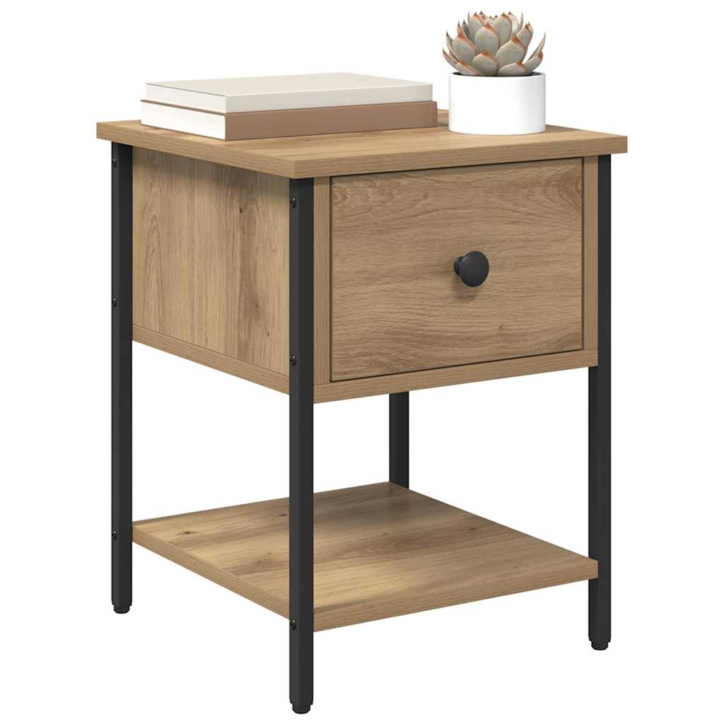vidaXL Nachttisch 2 pcs Artisan-Eiche 34 x 35,5 x 45 cm Holzwerkstoff