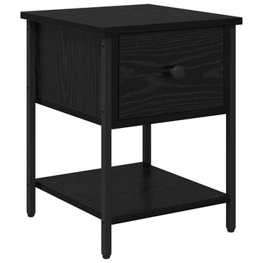 vidaXL Nachttisch Schwarz Eichen-Optik 34 x 35,5 x 45 cm Holzwerkstoff