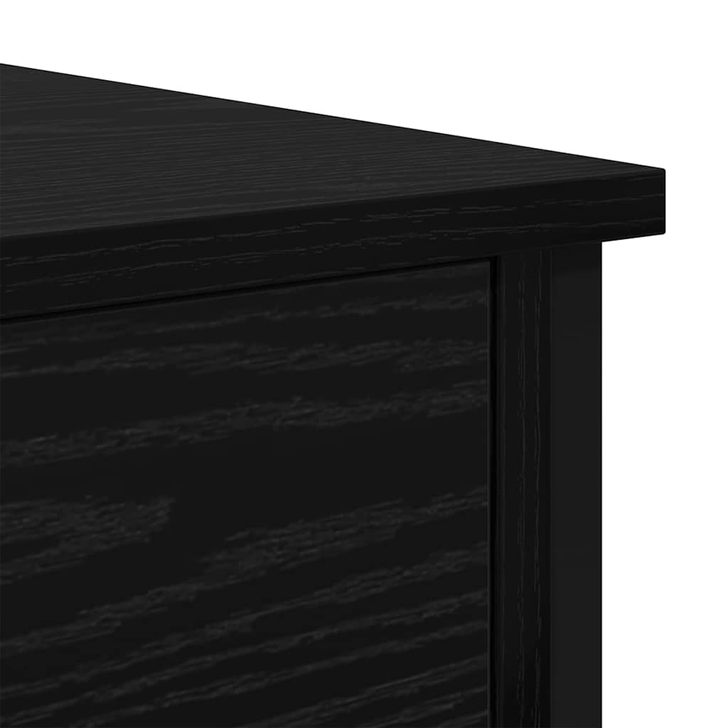 vidaXL Nachttisch 2 pcs Schwarz Eichen-Optik 34 x 35,5 x 45 cm