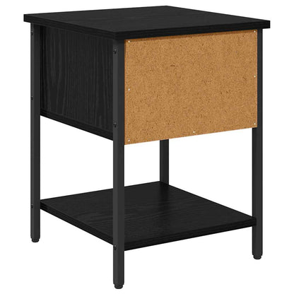 vidaXL Nachttisch 2 pcs Schwarz Eichen-Optik 34 x 35,5 x 45 cm