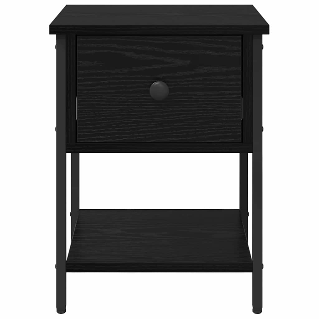 vidaXL Nachttisch 2 pcs Schwarz Eichen-Optik 34 x 35,5 x 45 cm
