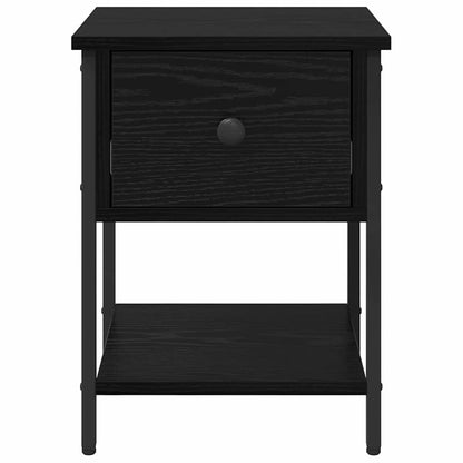 vidaXL Nachttisch 2 pcs Schwarz Eichen-Optik 34 x 35,5 x 45 cm