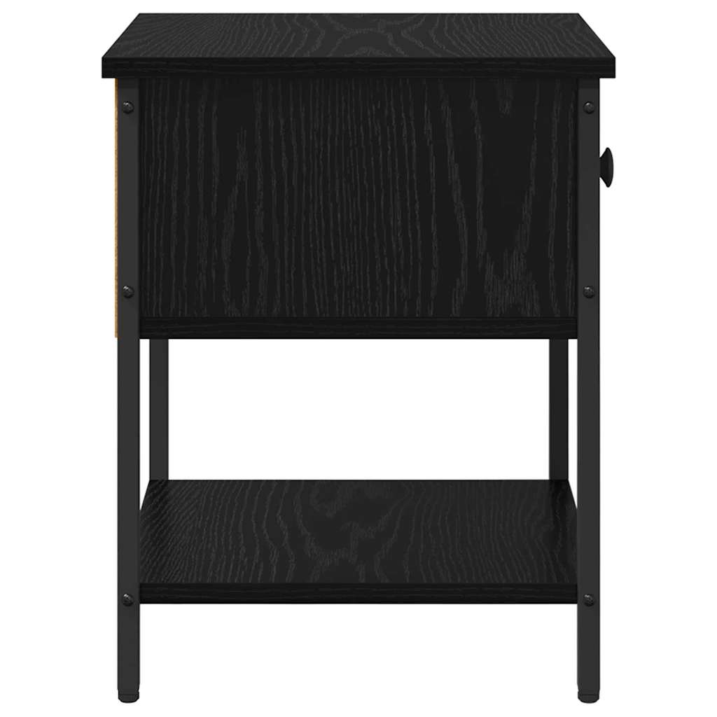 vidaXL Nachttisch 2 pcs Schwarz Eichen-Optik 34 x 35,5 x 45 cm
