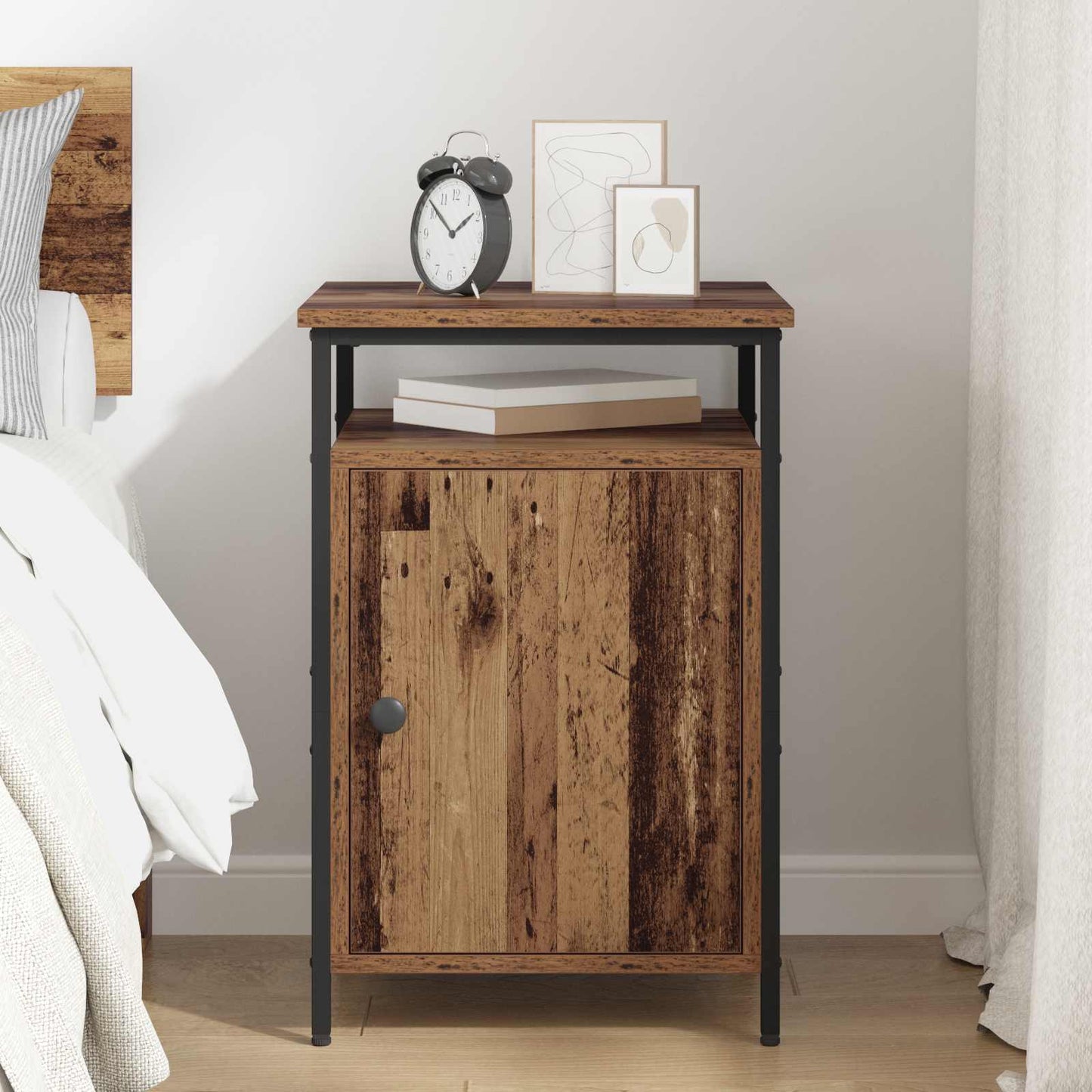 vidaXL Nachttisch Altholz 40 x 42 x 60cm Holzwerkstoff