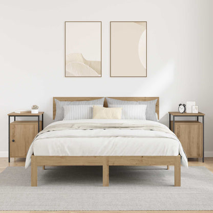 vidaXL Nachttisch 2 pcs Artisan-Eiche 40 x 42 x 60cm Holzwerkstoff
