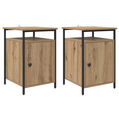 vidaXL Nachttisch 2 pcs Artisan-Eiche 40 x 42 x 60cm Holzwerkstoff