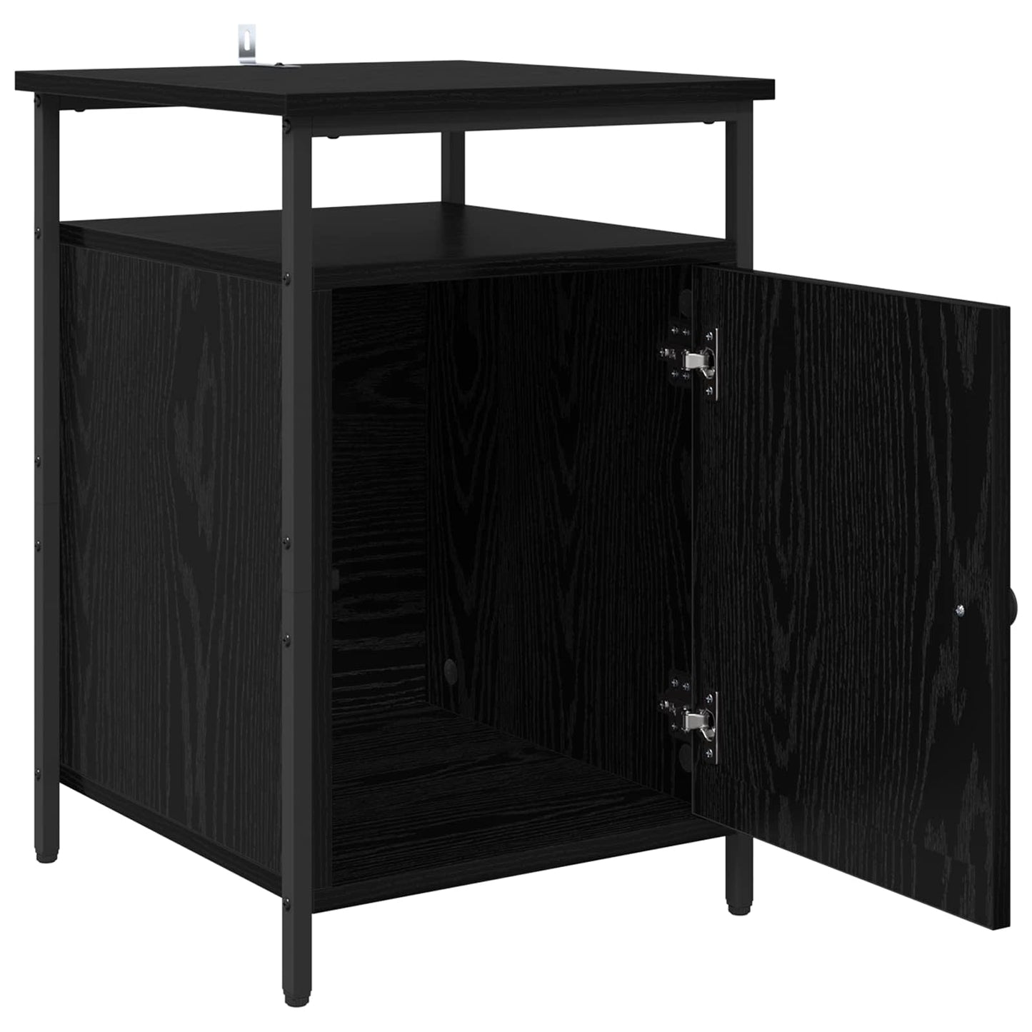 vidaXL Nachttisch Schwarz Eichen-Optik 40 x 42 x 60cm Holzwerkstoff