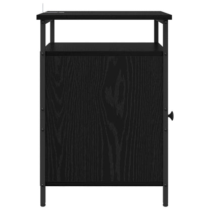 vidaXL Nachttisch Schwarz Eichen-Optik 40 x 42 x 60cm Holzwerkstoff