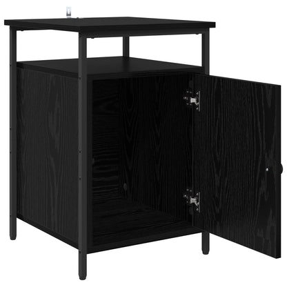 vidaXL Nachttisch 2 pcs Schwarz Eichen-Optik 40 x 42 x 60cm
