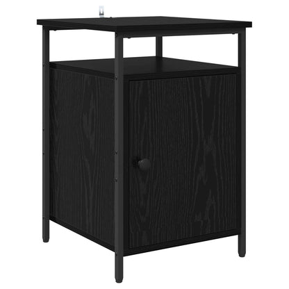 vidaXL Nachttisch 2 pcs Schwarz Eichen-Optik 40 x 42 x 60cm