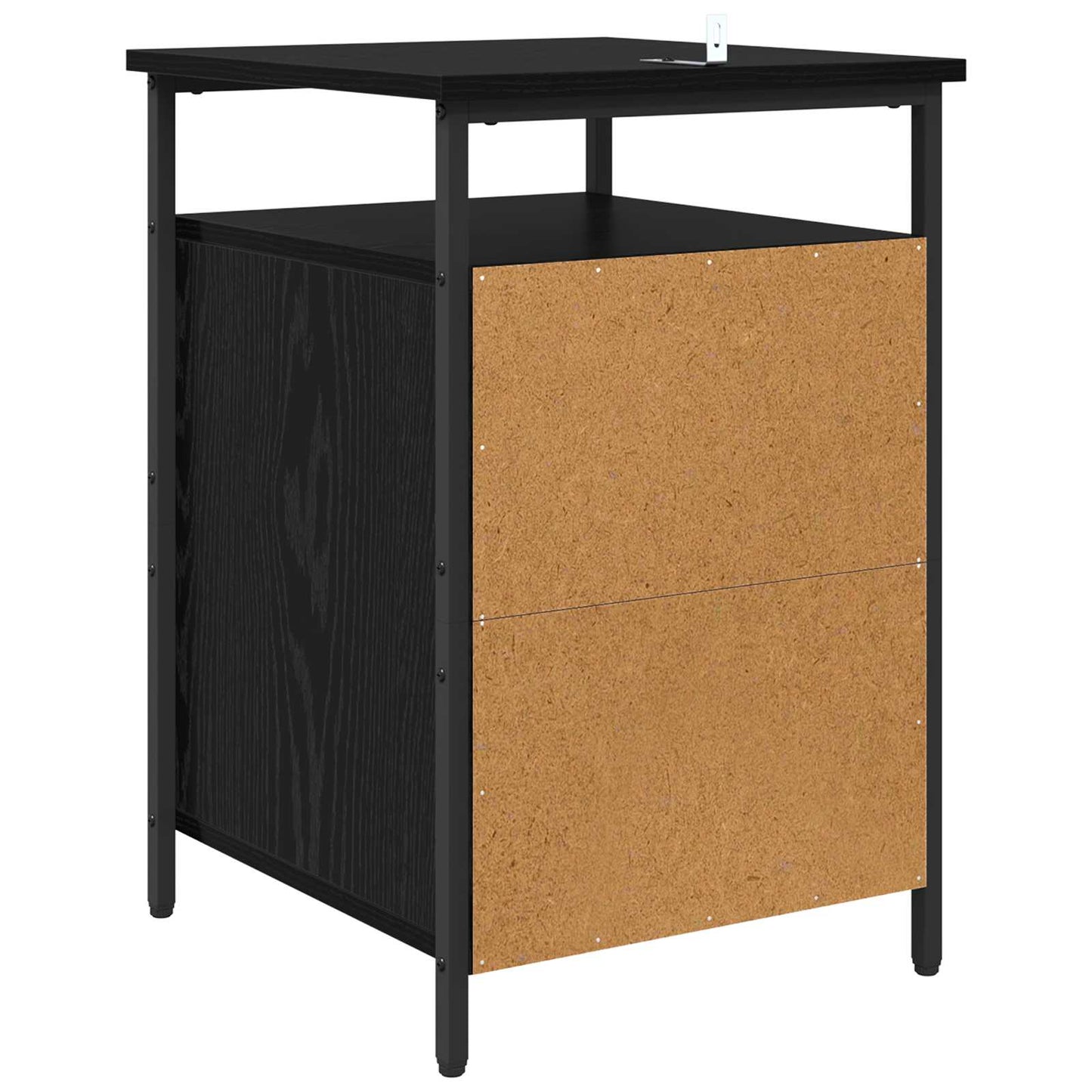 vidaXL Nachttisch 2 pcs Schwarz Eichen-Optik 40 x 42 x 60cm