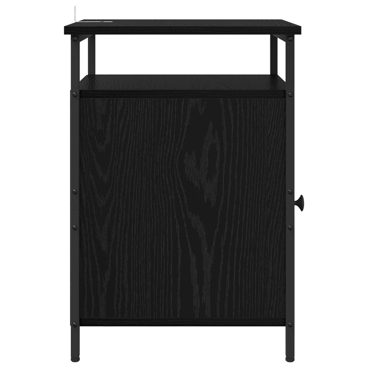 vidaXL Nachttisch 2 pcs Schwarz Eichen-Optik 40 x 42 x 60cm