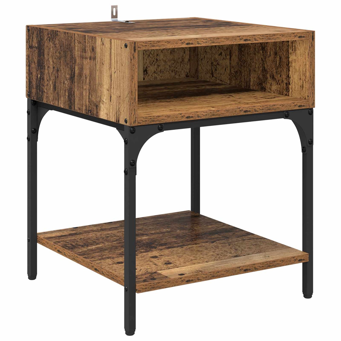vidaXL Nachttisch 2 pcs Altholz 40 x 40 x 50 cm Holzwerkstoff