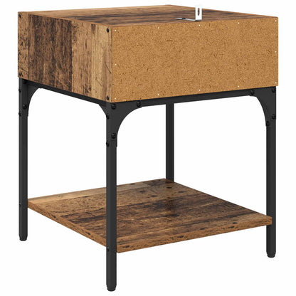 vidaXL Nachttisch 2 pcs Altholz 40 x 40 x 50 cm Holzwerkstoff