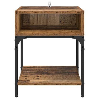 Nachttisch 2 pcs Altholz 40 x 40 x 50 cm Holzwerkstoff