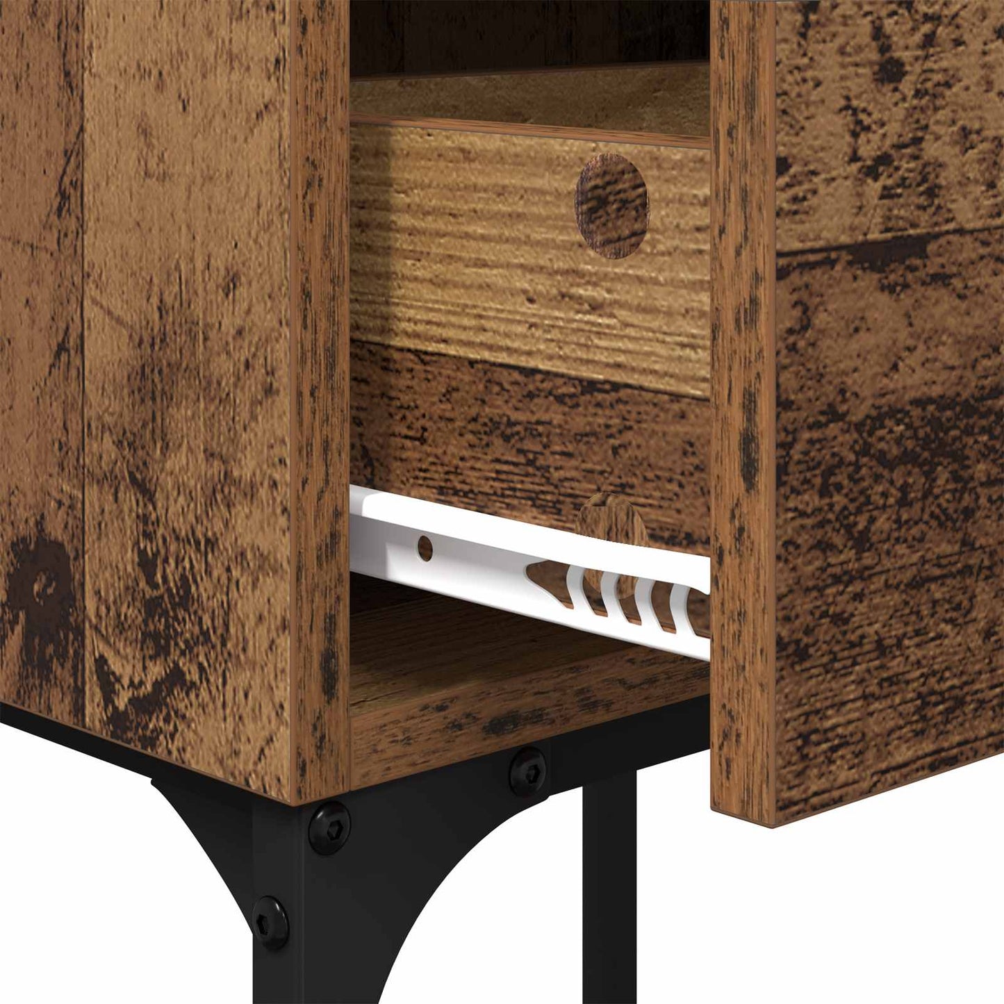 vidaXL Nachttisch mit Schubladen Altholz 40 x 29 x 60 cm Holzwerkstoff