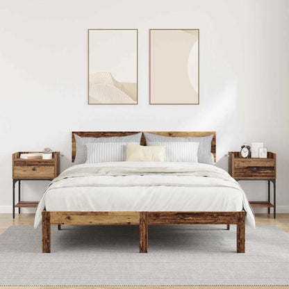 Nachttisch 2 pcs Altholz 40 x 29 x 60 cm Holzwerkstoff