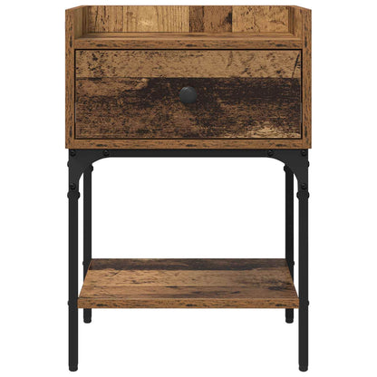 vidaXL Nachttisch 2 pcs Altholz 40 x 29 x 60 cm Holzwerkstoff