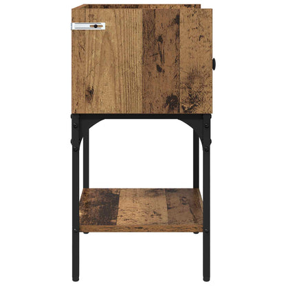 vidaXL Nachttisch 2 pcs Altholz 40 x 29 x 60 cm Holzwerkstoff