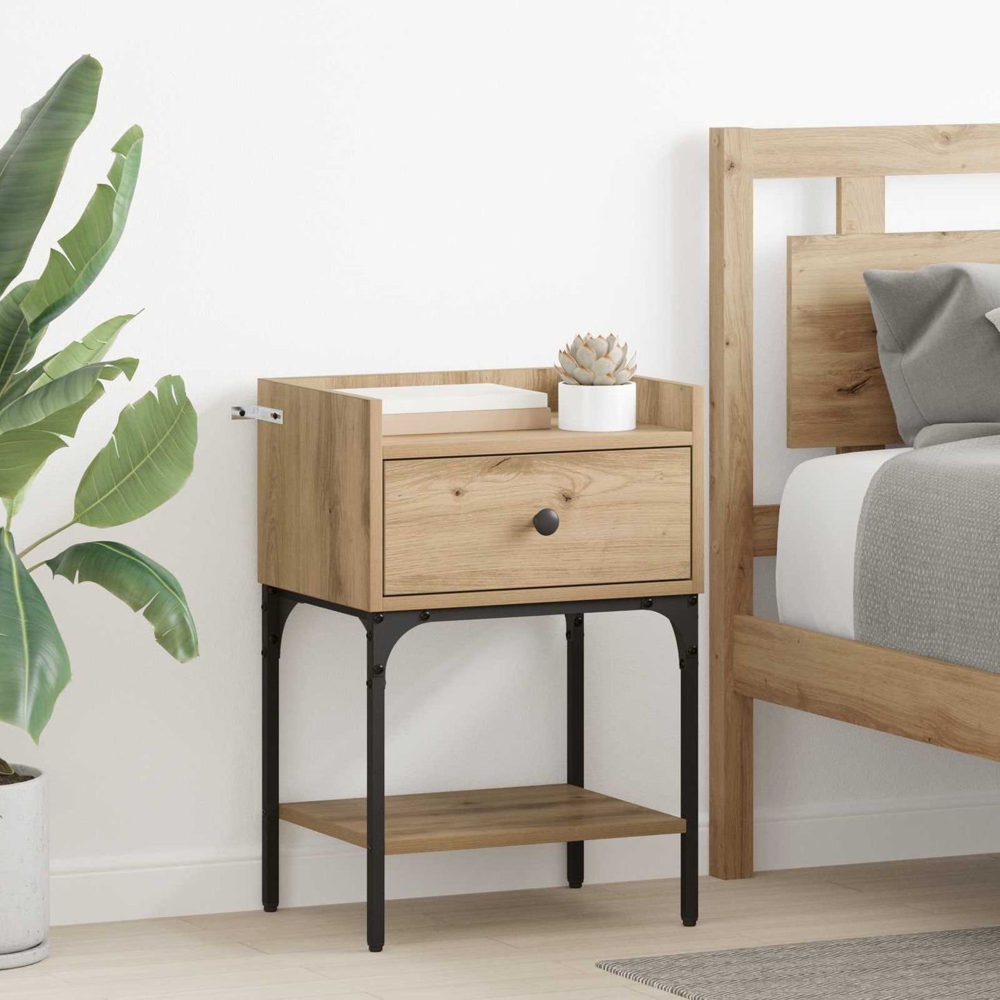 vidaXL Nachttisch 2 pcs Artisan-Eiche 40 x 29 x 60 cm Holzwerkstoff