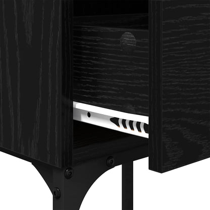 Nachttisch 2 pcs Schwarz Eichen-Optik 40 x 29 x 60 cm